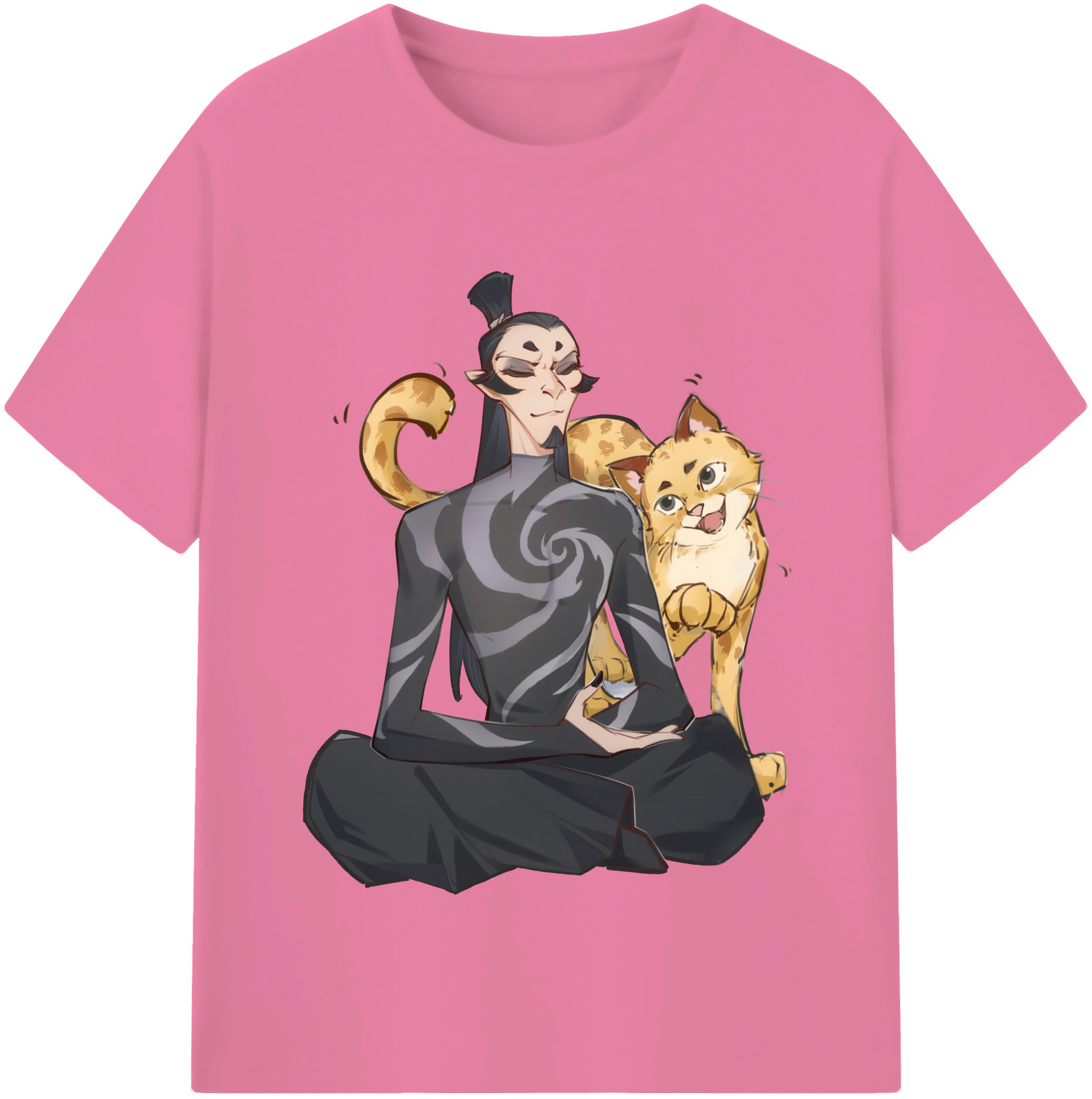 （画像用） Ne Zha 2 ナタ 魔童の大暴れ 綿100％半袖Tシャツ（フロントプリント）
